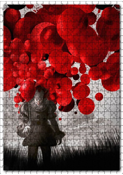 O It Desenli Film Afişi Görseli 120 Parça Puzzle Yapboz Mdf (Ahşap)