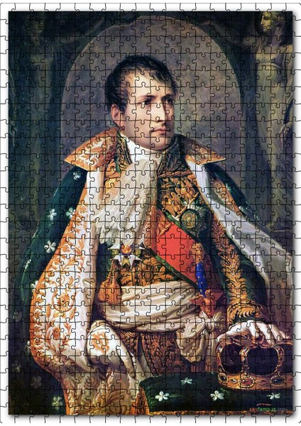 Napoleon Bonaparte Tahtta Tacı 120 Parça Puzzle Yapboz Mdf (Ahşap)
