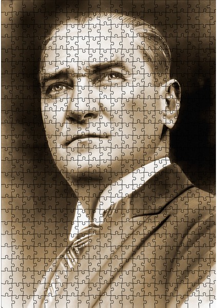 Atatürk Smokinli Yakın Portre 120 Parça Puzzle Yapboz Mdf (Ahşap)