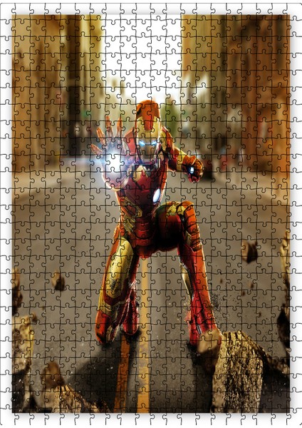 Avengers Iron Man Stop! 120 Parça Puzzle Yapboz Mdf (Ahşap)