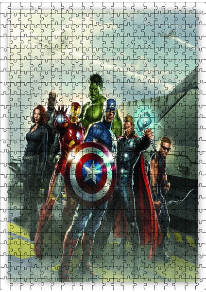 The Avengers Tüm Kahramanlar 120 Parça Puzzle Yapboz Mdf (Ahşap)