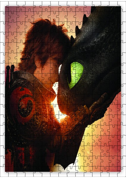 Ejderhanı Nasıl Eğitirsin 3 255 Parça Puzzle Yapboz Mdf (Ahşap)