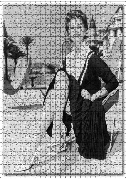 Sophia Loren 1955 1000 Parça Puzzle Yapboz Mdf (Ahşap)
