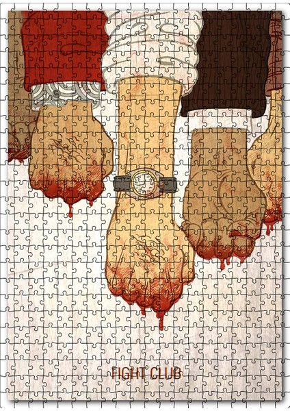 Charlie Chaplin-Dövüş Kulübü Görseli 120 Parça Puzzle Yapboz Mdf (Ahşap)