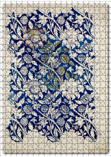 Seramik Çiçek Baskı 120 Parça Puzzle Yapboz Mdf (Ahşap)