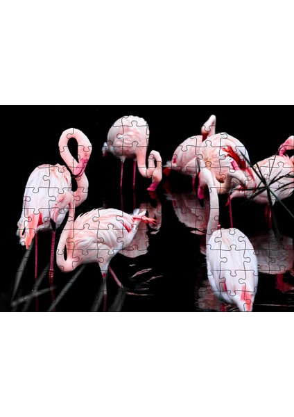 Flamigolar Karanlık Göl Arkaplan 120 Parça Puzzle Yapboz Mdf (Ahşap)