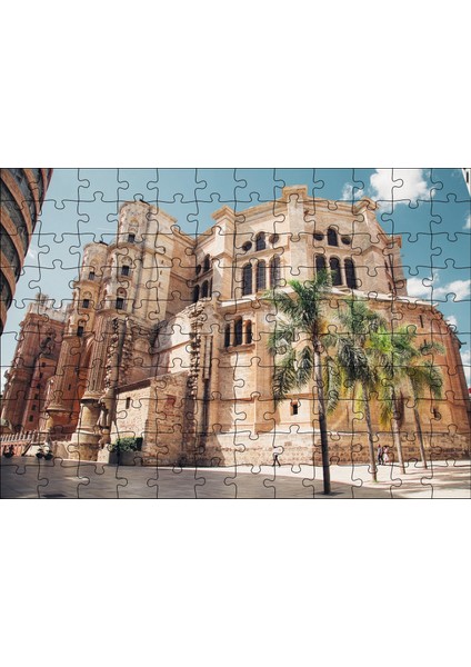 Ispanya Muhteşem Katedral ve Gökyüzü 120 Parça Puzzle Yapboz Mdf (Ahşap)