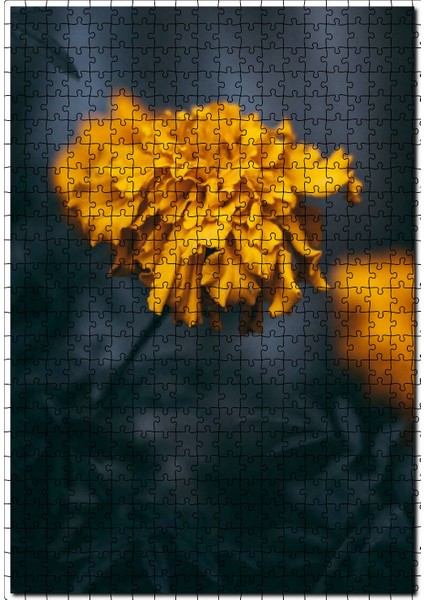 Sarı Karanfil Çiçeği Görseli 120 Parça Puzzle Yapboz Mdf (Ahşap)