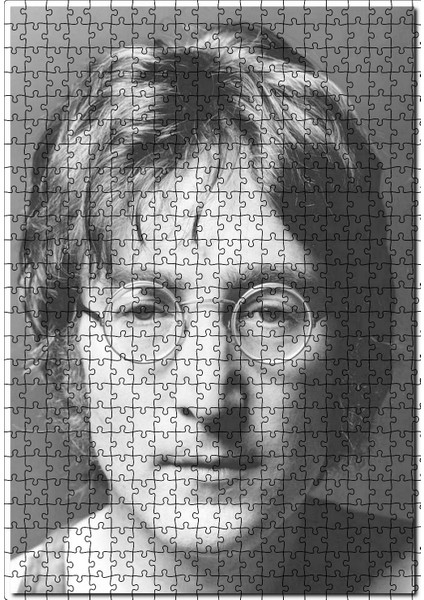 John Lennon Gözlüklü 120 Parça Puzzle Yapboz Mdf (Ahşap)