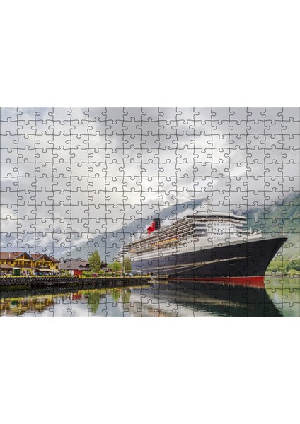 Adriyatik Denizinde Cruise Gemisi ve Bulutlar 255 Parça Puzzle Yapboz Mdf (Ahşap)