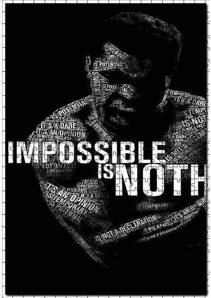 Muhammed Ali Khaliah Imkansız Motivasyona 120 Parça Puzzle Yapboz Mdf (Ahşap)
