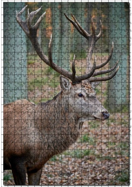 Ormanda Ren Geyiği 120 Parça Puzzle Yapboz Mdf (Ahşap)