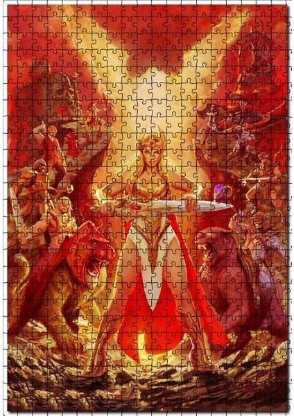 She Ra Savaşçı Prenses He Man 120 Parça Puzzle Yapboz Mdf (Ahşap)
