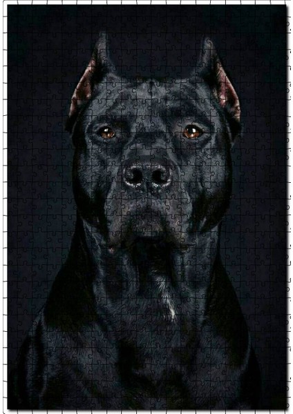 Pitbull Cinsi Köpek 120 Parça Puzzle Yapboz Mdf (Ahşap)