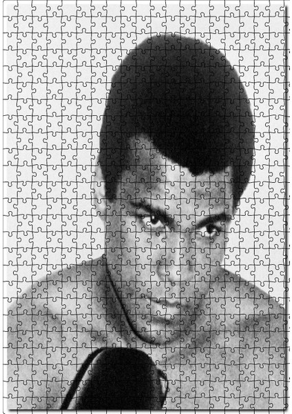 Muhammed Ali Khaliah Portre 120 Parça Puzzle Yapboz Mdf (Ahşap)