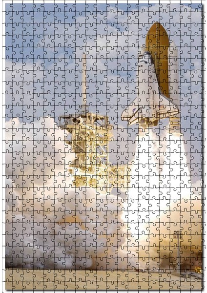 Uzay Merkezi Houston Uzay Aracı Görseli 120 Parça Puzzle Yapboz Mdf (Ahşap)