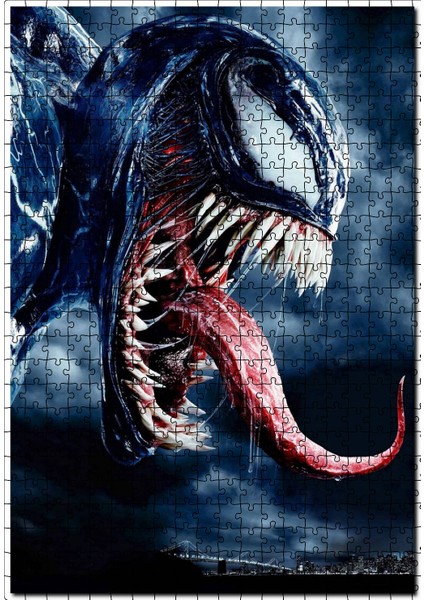 Venom Filmi Avengers Örümcek Adam 120 Parça Puzzle Yapboz Mdf (Ahşap)