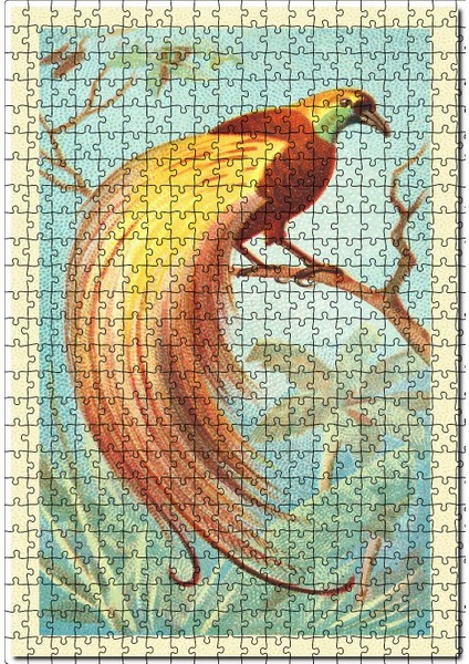 Cennet Kuşu Görseli 120 Parça Puzzle Yapboz Mdf (Ahşap)