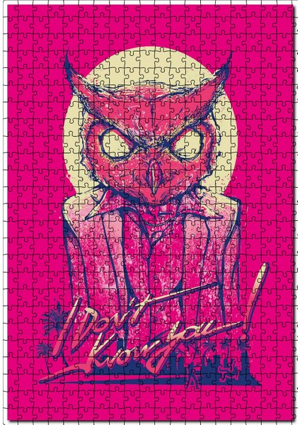 Hotline Miami Owl Art 120 Parça Puzzle Yapboz Mdf (Ahşap)