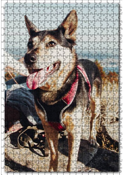Sevimli Kurt Köpeği 120 Parça Puzzle Yapboz Mdf (Ahşap)