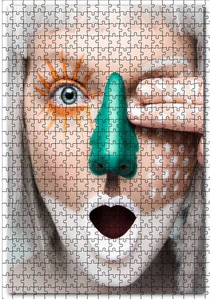 Yılbaşı Ağacı Temalı Yüz Boyama 120 Parça Puzzle Yapboz Mdf (Ahşap)