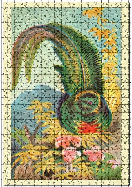 Quezal Kuş Görseli 120 Parça Puzzle Yapboz Mdf (Ahşap)