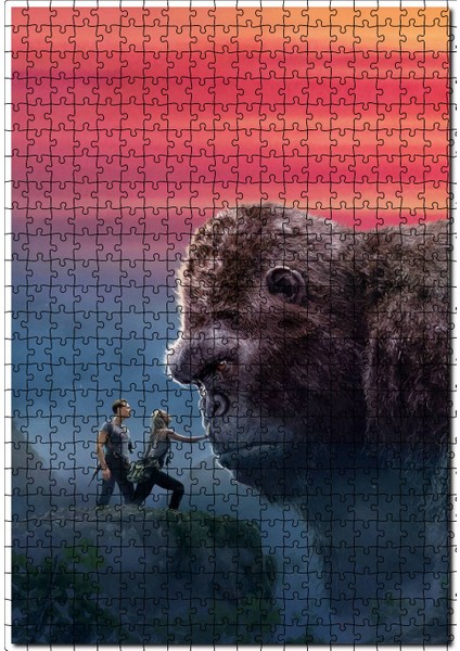 Maymun Kral Kong Canavar Kafatası Adası 120 Parça Puzzle Yapboz Mdf (Ahşap)