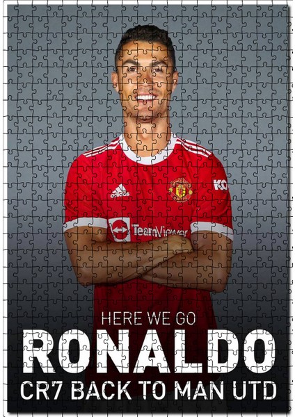 Cristano Ronaldo Tekrar Manu'da Görseli 500 Parça Puzzle Yapboz Mdf (Ahşap)