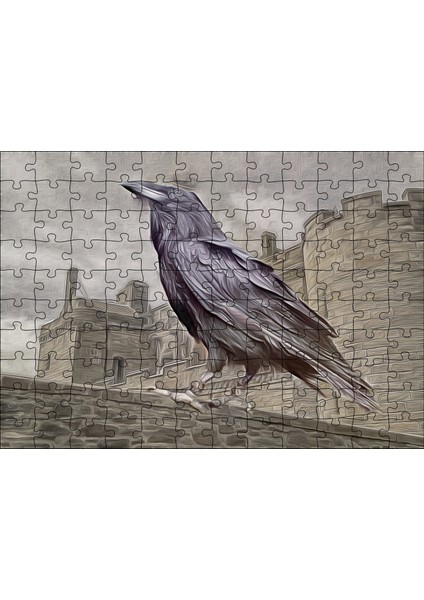 Kuzgunların Kralı Görseli 120 Parça Puzzle Yapboz Mdf (Ahşap)