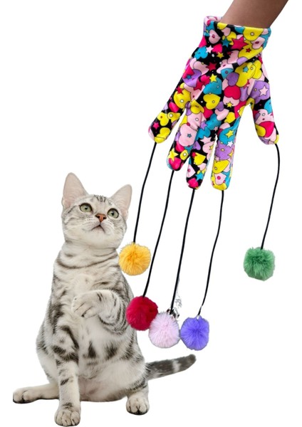 Sihirli Eldiven Ponponlu Kedi Oltası – Kalp Desenli Sesli Kedi Oyuncağı fiyatları