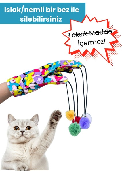 Sihirli Eldiven Ponponlu Kedi Oltası – Kalp Desenli Sesli Kedi Oyuncağı indirimleri