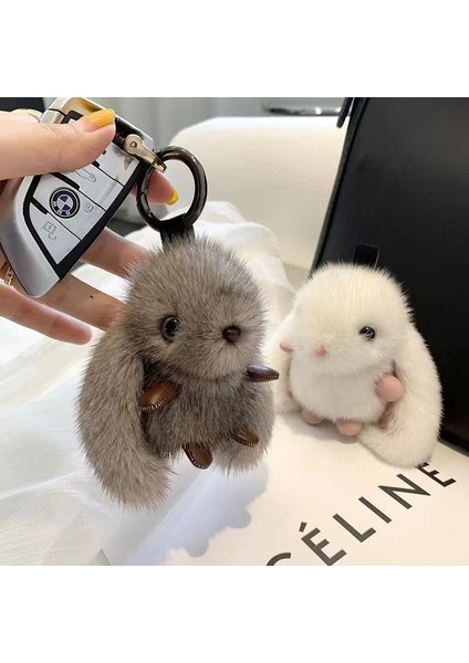 Vizon Kürkü Tavşan Anahtarlık Çanta Kolye (Yurt Dışından) fiyatları