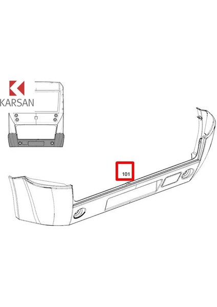 Arka Tampon Jest Karsan Kprt 7031002AA