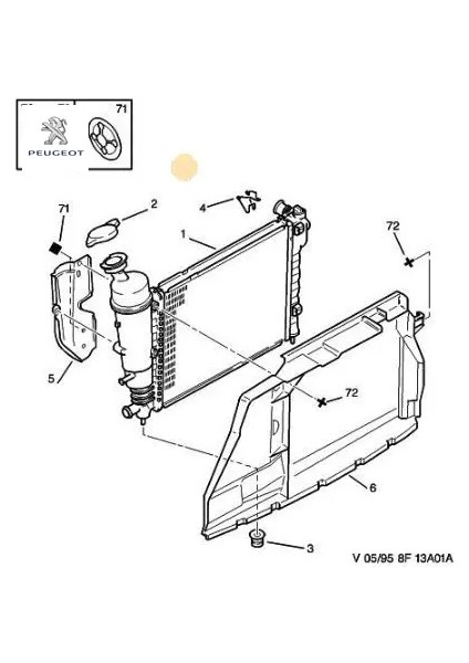 Radyatör Tutucu Yay Peugeot 1327.24