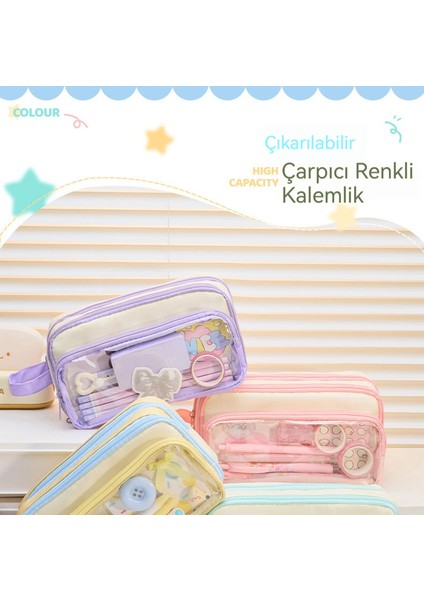 Şeffaf Renk Çarpma Ağrısı Paketi Büyük Kapasiteli Kırtasiye Kutusu (Yurt Dışından) fiyatları