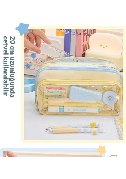 Şeffaf Renk Çarpma Ağrısı Paketi Büyük Kapasiteli Kırtasiye Kutusu (Yurt Dışından) modelleri