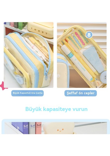 Şeffaf Renk Çarpma Ağrısı Paketi Büyük Kapasiteli Kırtasiye Kutusu (Yurt Dışından) fırsatları