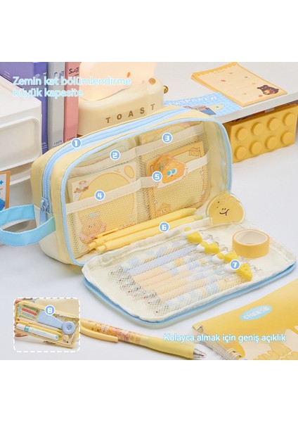 Şeffaf Renk Çarpma Ağrısı Paketi Büyük Kapasiteli Kırtasiye Kutusu (Yurt Dışından) indirimleri