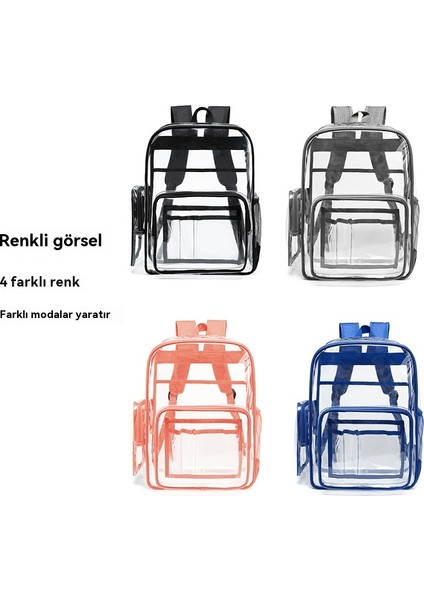 Şeffaf Omuz Sırt Çantası Pvc Okul Çantası (Yurt Dışından) fırsatları