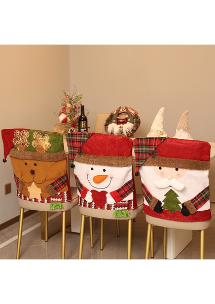 Yeni Noel Dekorasyon Sandalye Arka Kapağı (Yurt Dışından) fırsatları