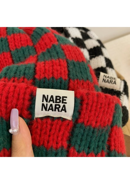 Noel Satranç Tahtası Ekose Örme Yün Şapka (Yurt Dışından) fırsatları