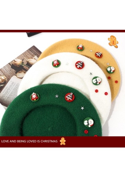 Noel Sonbahar Kış Tatlı Yün Beret (Yurt Dışından) indirimleri