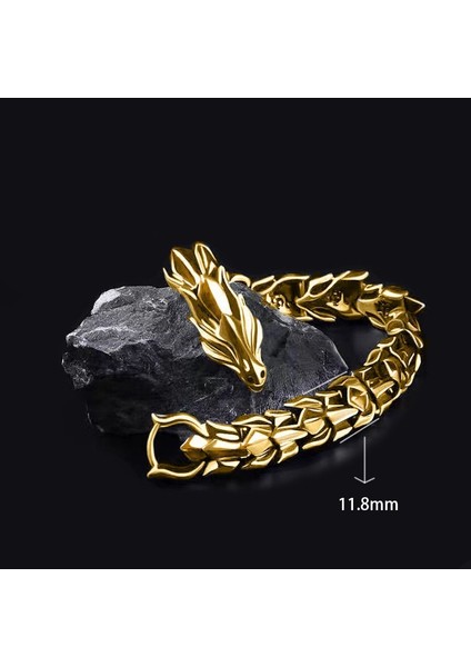 Retro Kral Başlığı Ejderha Şekilli Hip-Hop Bilezik (Yurt Dışından) fırsatları