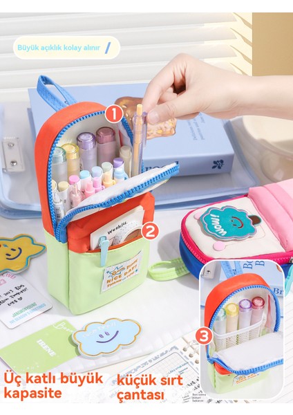 Küçük Okul Çantası Yıldız Kalem Çantası Büyük Kapasiteli (Yurt Dışından) fırsatları