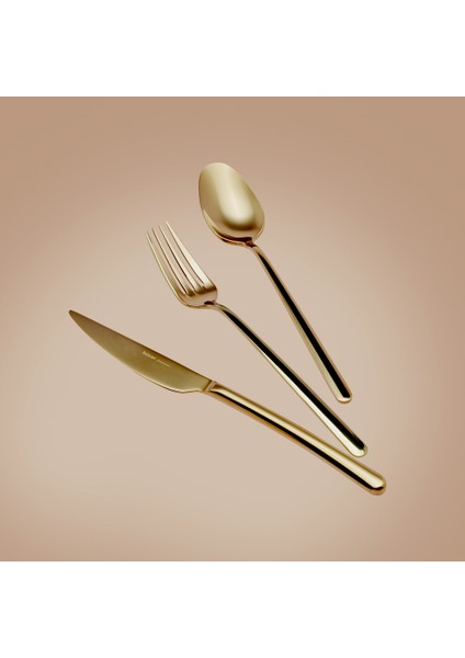 Bahama 30 Parça Çatal Kaşık Bıçak Takımı Titanyum Gold