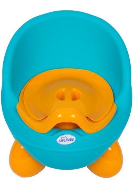 Sevibebe 1-3 Yaş Hijyenik ve Sağlıklı Lazımlık, Azo Boya ve Toksik Madde İçermeyen Plastik, Kolay Temizlenen Turkuaz-Turuncu fiyatları