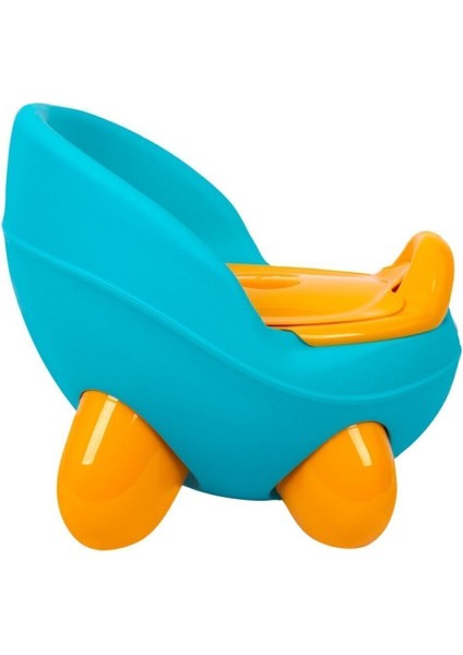 Sevibebe 1-3 Yaş Hijyenik ve Sağlıklı Lazımlık, Azo Boya ve Toksik Madde İçermeyen Plastik, Kolay Temizlenen Turkuaz-Turuncu fırsatları