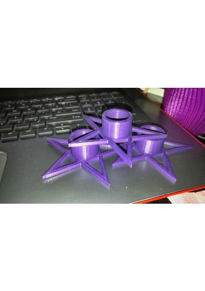 Pentagram Mum Tutucu V1 (Sadece Plastik Aparattır!!!) 3D