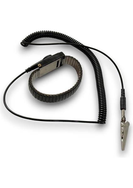 ESD Antistatik Metal Siyah Bileklik Kablolu 2MT