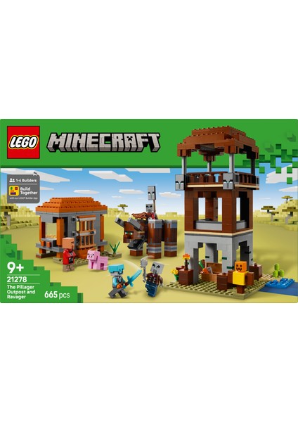® Minecraft® Yağmacı Karakolu ve Çapulcu 21278 - 9 Yaş ve Üzeri Çocuklar Için Oyuncak Yapım Seti (665 Parça) modelleri